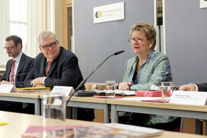 Pressekonferenz mit Sylvia Löhrmann Ministerin für Schule und Weiterbildung in Nordrhein-Westfalen, Sylvia Löhrmann